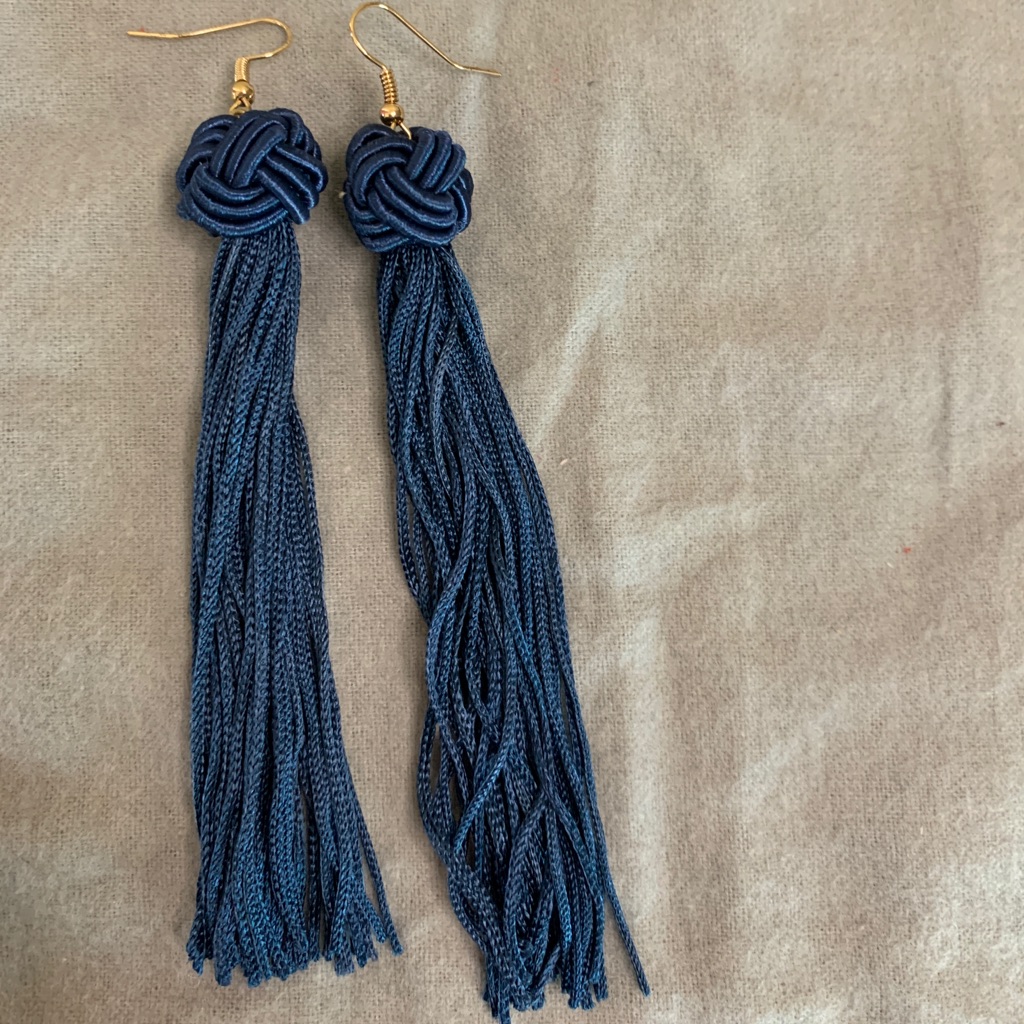 Panacea Navy Knott Tassel Earrings 12$